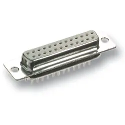 D-Sub socket, 37 pole, standard, equipped, straight, solder pin, 28712.1