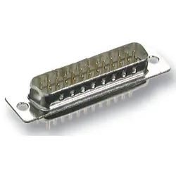 D-Sub plug, 37 pole, standard, equipped, straight, solder pin, 28762.1