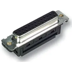 D-Sub socket, 25 pole, standard, equipped, straight, IDC connection, 29017.1