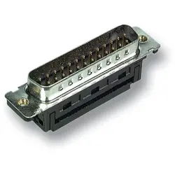 D-Sub plug, 25 pole, standard, straight, solder pin, 29067.1