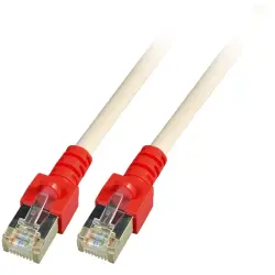 Patch cable, crossover, RJ45 plug, straight to RJ45 plug, straight, Cat 5e, SF/UTP, PVC, 5 m, gray, K5450.5