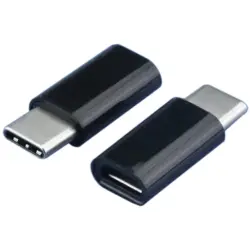 Adapter, USB plug type C 2.0 to micro USB socket type B 2.0, straight, EBUSBCM-MIKROBF