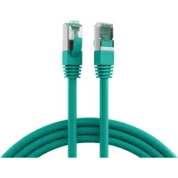 Patch cable, RJ45 plug, straight to RJ45 plug, straight, Cat 6A, S/FTP, LSZH, 1 m, green, MK6001.1GR