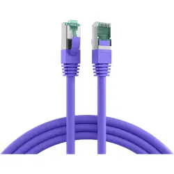 Patch cable, RJ45 plug, straight to RJ45 plug, straight, Cat 6A, S/FTP, LSZH, 0.5 m, purple, MK6001.0,5VI