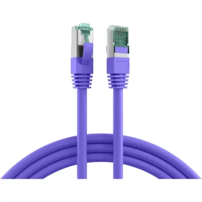Patch cable, RJ45 plug, straight to RJ45 plug, straight, Cat 6A, S/FTP, LSZH, 5 m, purple, MK6001.5VI - 1