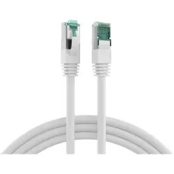 Patch cable, RJ45 plug, straight to RJ45 plug, straight, Cat 6A, S/FTP, LSZH, 0.5 m, white, MK6001.0,5W