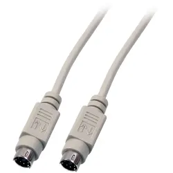 Connection cable, PS/2 plug, 6 pole to PS/2 plug, 6 pole, 5 m, beige, EK318.5