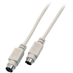 Connection cable, PS/2 plug, 6 pole to PS/2 socket, 6 pole, 10 m, beige, EK323.10