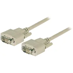 VGA connection cable, 3 m, HD-D-SUB plug, 15 pole to HD-D-SUB plug, 15 pole, EK324.3