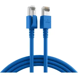 Patch cable, RJ45 plug, straight to RJ45 plug, straight, Cat 6A, S/FTP, LSZH, 5 m, blue, DCK1001BL.5