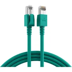 Patch cable, RJ45 plug, straight to RJ45 plug, straight, Cat 6A, S/FTP, LSZH, 1 m, green, DCK1001GN.1