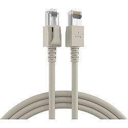 Patch cable, RJ45 plug, straight to RJ45 plug, straight, Cat 6A, S/FTP, LSZH, 10 m, gray, DCK1001GR.10