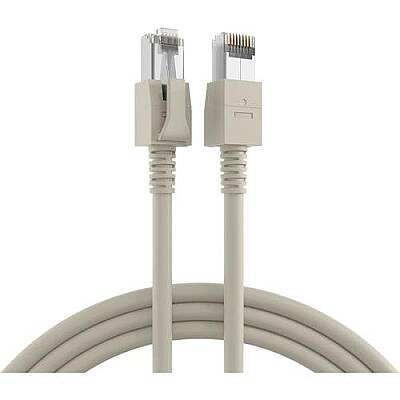 Patch cable, RJ45 plug, straight to RJ45 plug, straight, Cat 6A, S/FTP, LSZH, 10 m, gray, DCK1001GR.10 - 1