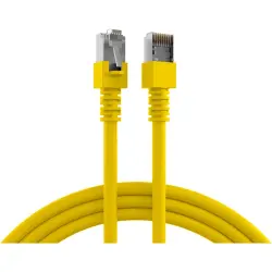 Patch cable, RJ45 plug, straight to RJ45 plug, straight, Cat 5e, SF/UTP, PVC, 0.25 m, yellow, K5457.25