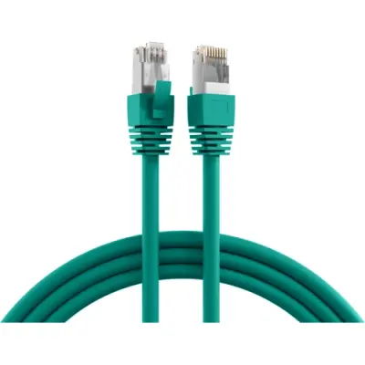Patch cable, RJ45 plug, straight to RJ45 plug, straight, Cat 8.1, S/FTP, LSZH, 0.5 m, green, K5528GN.0,5 - 1