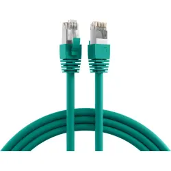 Patch cable, RJ45 plug, straight to RJ45 plug, straight, Cat 8.1, S/FTP, LSZH, 0.5 m, green, K5528GN.0,5