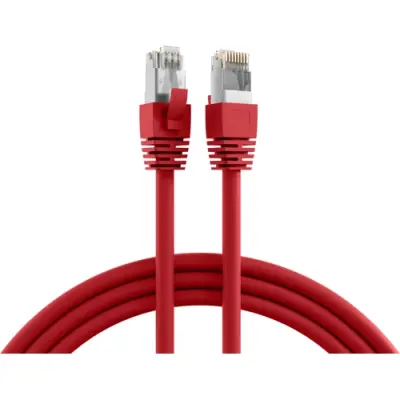 Patch cable, RJ45 plug, straight to RJ45 plug, straight, Cat 8.1, S/FTP, LSZH, 10 m, red, K5528RT.10 - 1