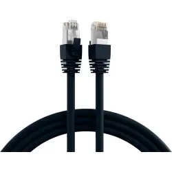 Patch cable, RJ45 plug, straight to RJ45 plug, straight, Cat 8.1, S/FTP, LSZH, 2 m, black, K5528SW.2