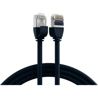 Patch cable, highly flexible, RJ45 plug, straight to RJ45 plug, straight, Cat 6A, U/FTP, TPE/LSZH, 1.5 m, black, K5547SW.1,5 - 1