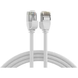 Patch cable, highly flexible, RJ45 plug, straight to RJ45 plug, straight, Cat 6A, U/FTP, TPE/LSZH, 5 m, white, K5547WS.5