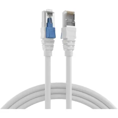 Patch cable, RJ45 plug, straight to RJ45 plug, straight, Cat 6A, S/FTP, LSZH, 2 m, white, K5539WS.2 - 1