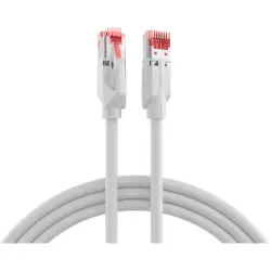 Patch cable, RJ45 plug, straight to RJ45 plug, straight, Cat 6A, S/FTP, LSZH, 1 m, white, K8058.1