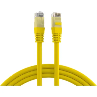 Patch cable, RJ45 plug, straight to RJ45 plug, straight, Cat 5e, U/UTP, PVC, 20 m, yellow, K8095.20 - 1
