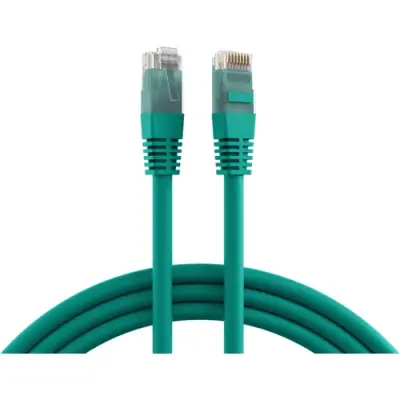 Patch cable, RJ45 plug, straight to RJ45 plug, straight, Cat 6A, U/UTP, PVC, 0.5 m, green, K8100GN.0,5 - 1