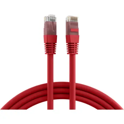 Patch cable, RJ45 plug, straight to RJ45 plug, straight, Cat 6A, U/UTP, PVC, 5 m, red, K8100RT.5 - 1