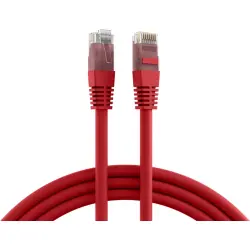 Patch cable, RJ45 plug, straight to RJ45 plug, straight, Cat 6A, U/UTP, PVC, 5 m, red, K8100RT.5