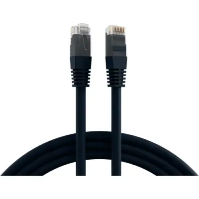 Patch cable, RJ45 plug, straight to RJ45 plug, straight, Cat 6A, U/UTP, PVC, 2 m, black, K8100SW.2 - 1