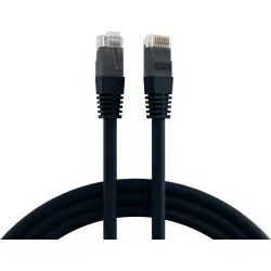 Patch cable, RJ45 plug, straight to RJ45 plug, straight, Cat 6A, U/UTP, PVC, 3 m, black, K8100SW.3