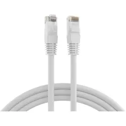 Patch cable, RJ45 plug, straight to RJ45 plug, straight, Cat 6A, U/UTP, PVC, 10 m, white, K8100WS.10