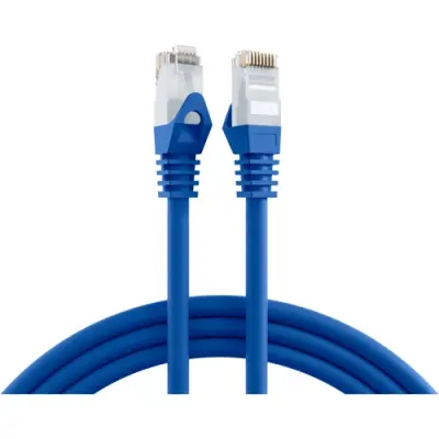 Patch cable, RJ45 plug, straight to RJ45 plug, straight, Cat 6, U/UTP, LSZH, 10 m, blue, K8104BL.10 - 1