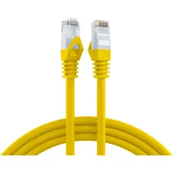 Patch cable, RJ45 plug, straight to RJ45 plug, straight, Cat 6, U/UTP, LSZH, 15 m, yellow, K8104GE.15