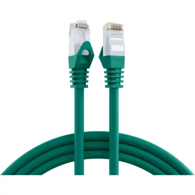 Patch cable, RJ45 plug, straight to RJ45 plug, straight, Cat 6, U/UTP, LSZH, 3 m, green, K8104GN.3 - 1