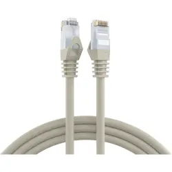 Patch cable, RJ45 plug, straight to RJ45 plug, straight, Cat 6, U/UTP, LSZH, 3 m, gray, K8104GR.3
