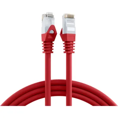 Patch cable, RJ45 plug, straight to RJ45 plug, straight, Cat 6, U/UTP, LSZH, 2 m, red, K8104RT.2 - 1