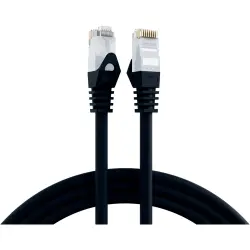 Patch cable, RJ45 plug, straight to RJ45 plug, straight, Cat 6, U/UTP, LSZH, 5 m, black, K8104SW.5