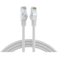 Patch cable, RJ45 plug, straight to RJ45 plug, straight, Cat 6, U/UTP, LSZH, 50 m, white, K8104WS.50