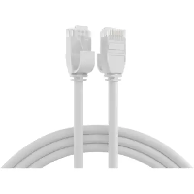 Patch cable, RJ45 plug, straight to RJ45 plug, straight, Cat 6A, U/UTP, TPE/LSZH, 1.5 m, white, K8108WS.1,5 - 1