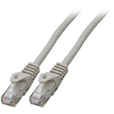 Patch cable, RJ45 plug, straight to RJ45 plug, straight, Cat 5e, U/UTP, LSZH, 5 m, gray, K8110GR.5 - 1