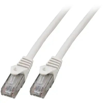 Patch cable, RJ45 plug, straight to RJ45 plug, straight, Cat 5e, U/UTP, LSZH, 2 m, white, K8110WS.2 - 1