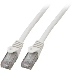 Patch cable, RJ45 plug, straight to RJ45 plug, straight, Cat 5e, U/UTP, LSZH, 50 m, white, K8110WS.50