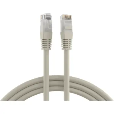 Patch cable, RJ45 plug, straight to RJ45 plug, straight, Cat 5e, U/UTP, PVC, 10 m, gray, K8456.10 - 1