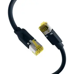 Patch cable, RJ45 plug, straight to RJ45 plug, straight, Cat 6A, S/FTP, LSZH, 1 m, black, K8580SW.1