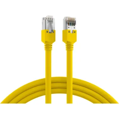 Patch cable, RJ45 plug, straight to RJ45 plug, straight, Cat 5e, S/UTP, PVC, 0.5 m, yellow, K8702.0,50 - 1