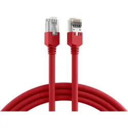 Patch cable, RJ45 plug, straight to RJ45 plug, straight, Cat 5e, S/UTP, PVC, 5 m, red, K8703.5