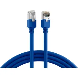 Patch cable, RJ45 plug, straight to RJ45 plug, straight, Cat 5e, S/UTP, PVC, 2 m, blue, K8704.2