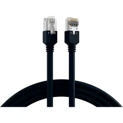 Patch cable, RJ45 plug, straight to RJ45 plug, straight, Cat 5e, S/UTP, PVC, 2 m, black, K8705.2